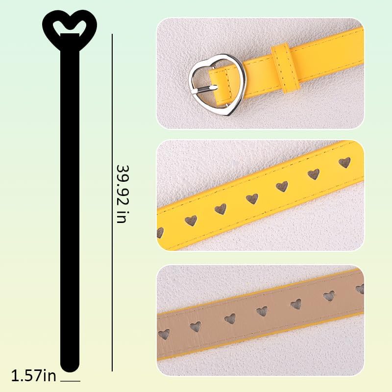 YALLNASL Retro Y2k Star Waist Belt for Girls Goth Punk Rock Belt for Jeans Dress Adjustable Faux Leather Belt Vintage - Image 2